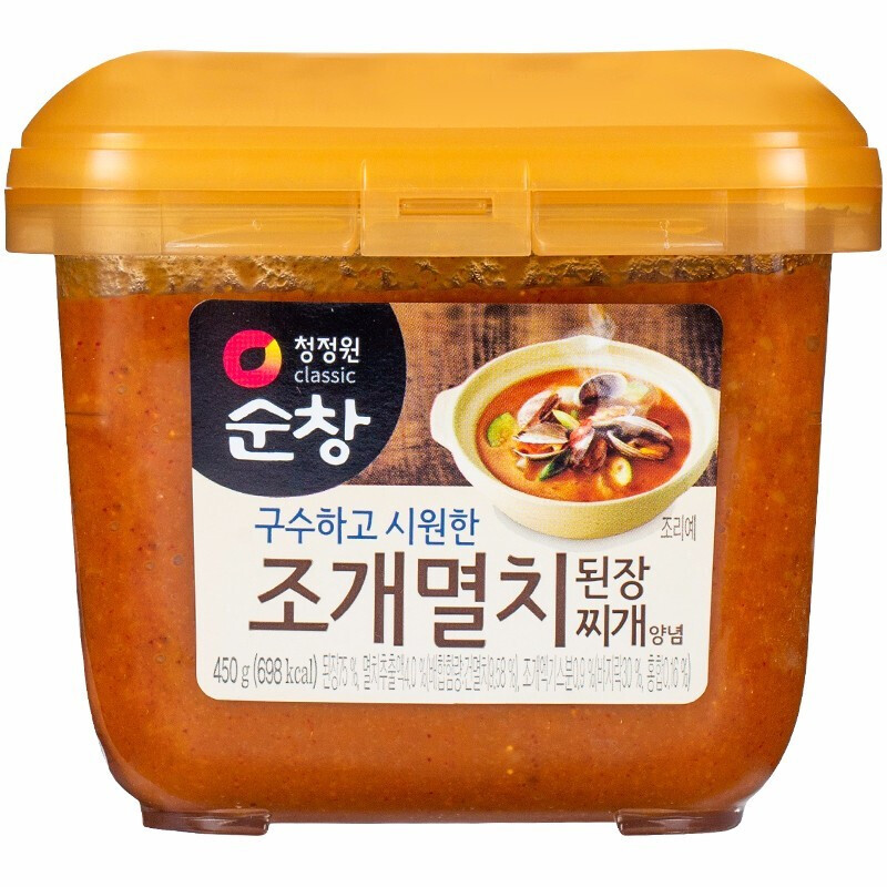 【自营】韩国清净园生大酱贝类&银鱼450g 韩式大酱汤豆腐汤调味料