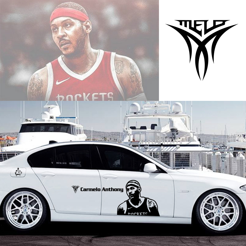 nba安东尼 篮球汽车改装个性车身两侧油箱盖后窗人物霸气logo贴纸