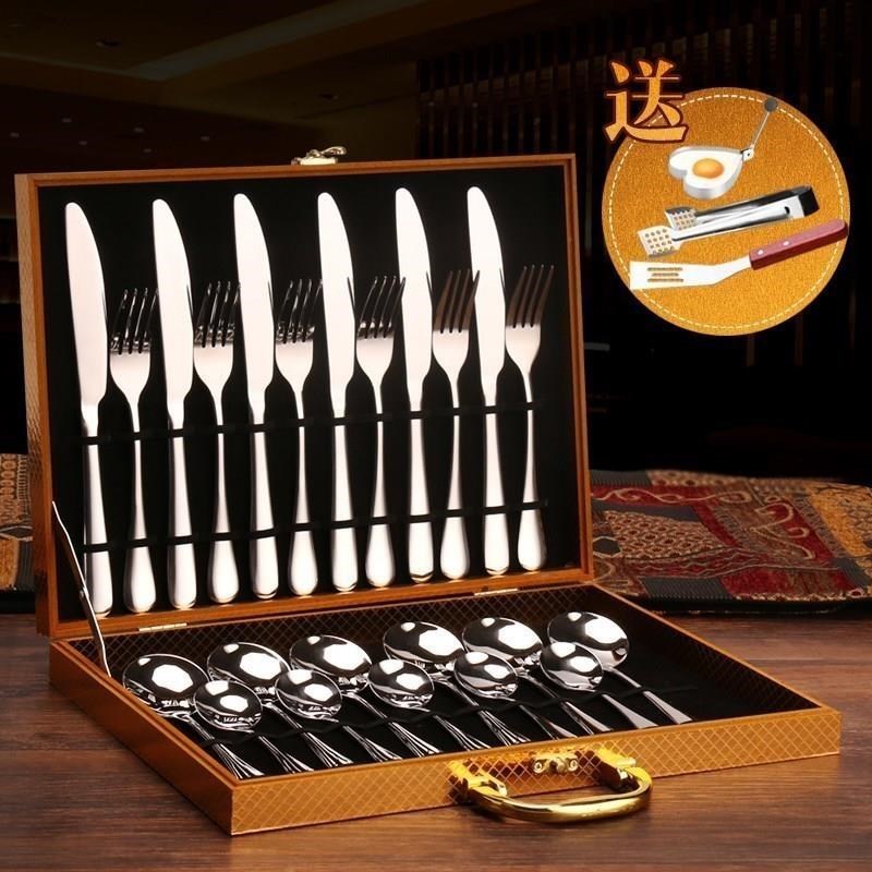 stainless steel Western tableware knives and forks 22 pieces