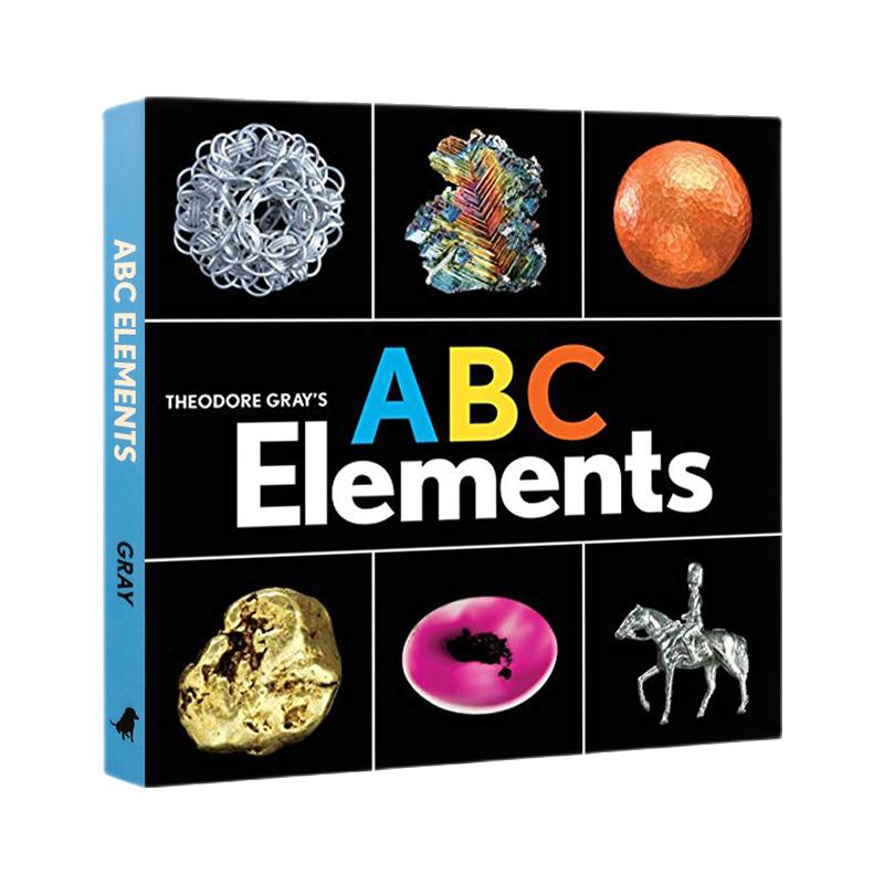 【自营】英文原版 Theodore Gray's ABC Elements 纸板书 视觉之旅儿童版 26个字母 化学科普书籍 元素周期表 西奥多·格雷