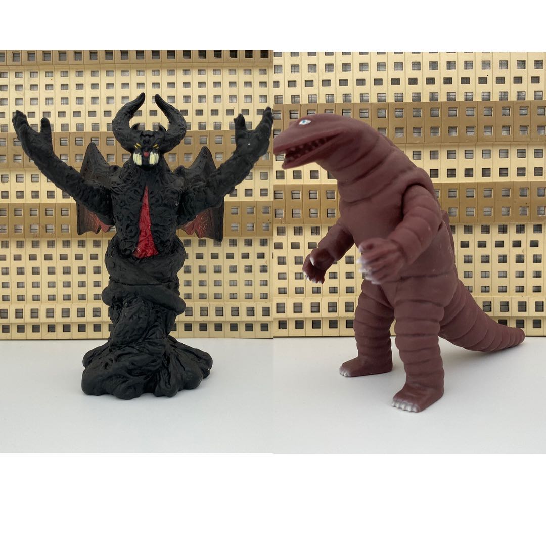 奥特曼怪兽软胶玩具人偶地底泰莱斯通百体怪兽贝琉多拉大怪兽格斗