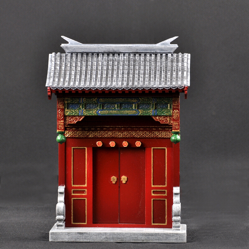 北京四合垂桌院模型文创面摆件花门中创意装饰品中国古建筑式双面