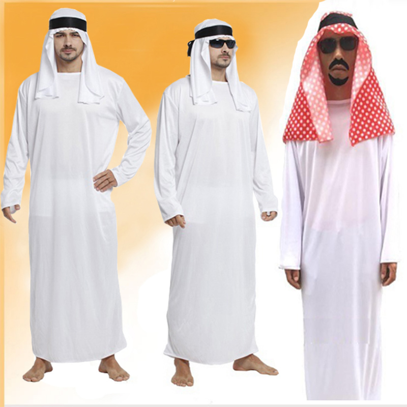 万圣节阿拉伯服装迪拜中东土豪长袍生日聚会搞笑网红舞会派对衣服