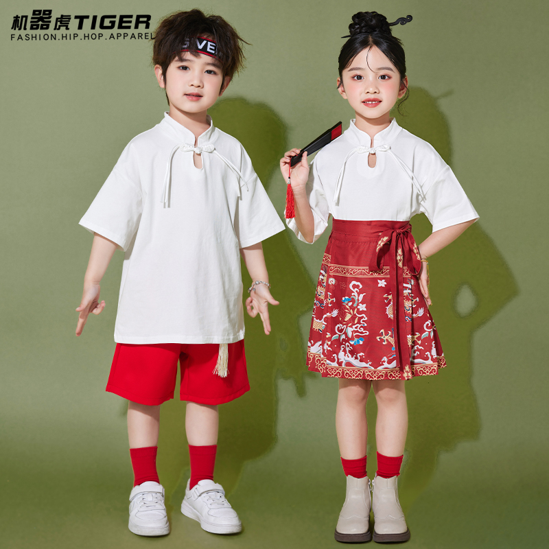 六一儿童演出服男童汉服小学生运动会服装幼儿园中国风走秀表演服