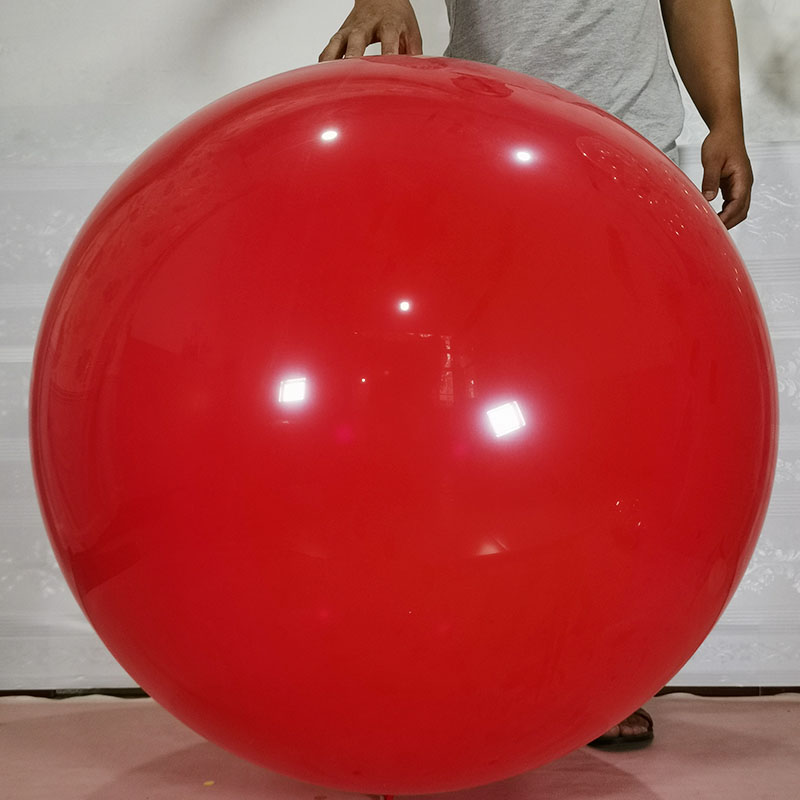 36寸正圆特厚超大气球公园草地玩具大气球儿童红色印字定制汽球