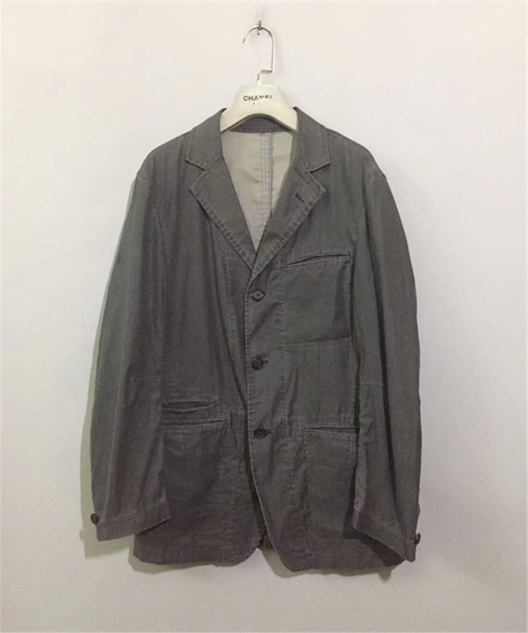 【原 价¥148】vintage  日本古着LES MUSE铁灰色通勤薄款西服