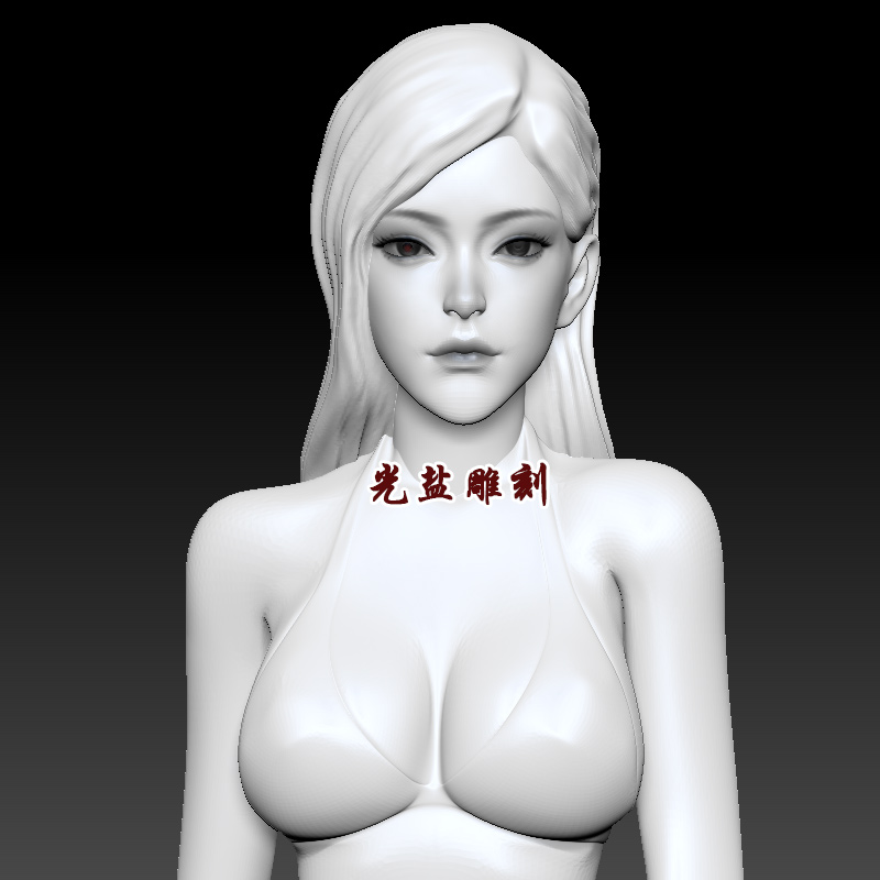 美女stl精雕图三维zbrush圆雕核雕3dsmax女人物角色3d打印模型