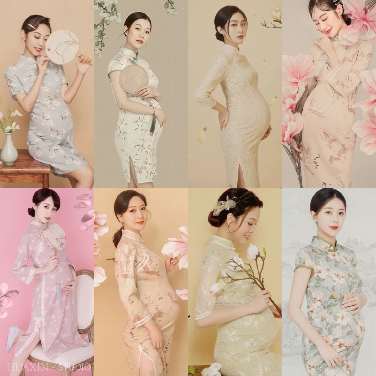 孕妇照片写真复古旗袍孕妇摄影服装中国风古装影楼孕妇妈咪照服装