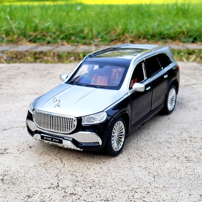 1:24奔驰迈巴赫gls600合金汽车模型仿真SUV金属车摆件男孩玩具车