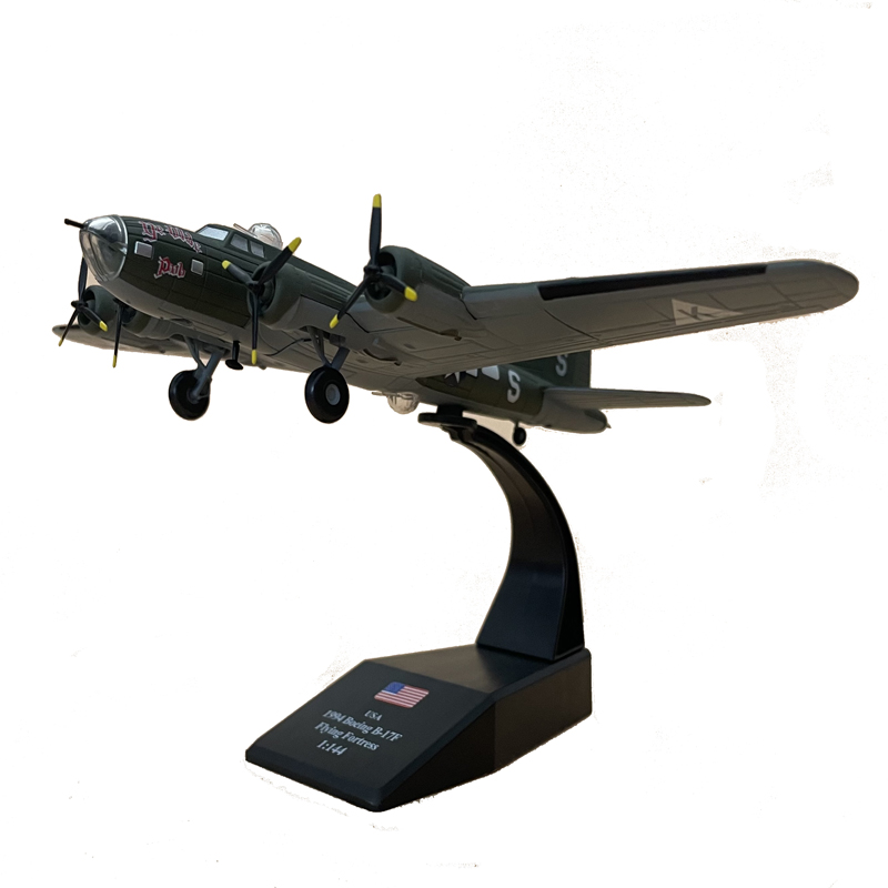 1/144美国二战轰炸机B-17F老酒馆号仿真合金战斗机军事模型成品