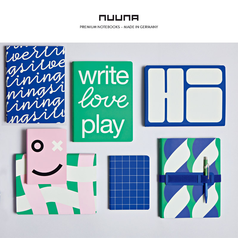 现货德国艺术创意设计nuuna笔记本经典彩色图案潮流时尚软皮本子
