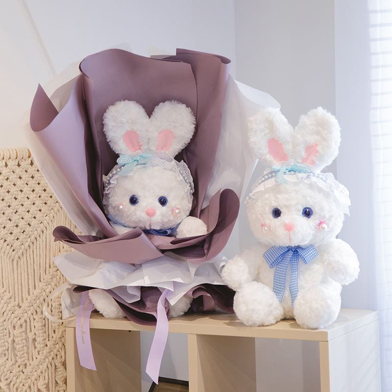 可爱小兔子玩偶花束毛绒玩具抱枕女生娃娃女孩抱着睡觉公仔布偶