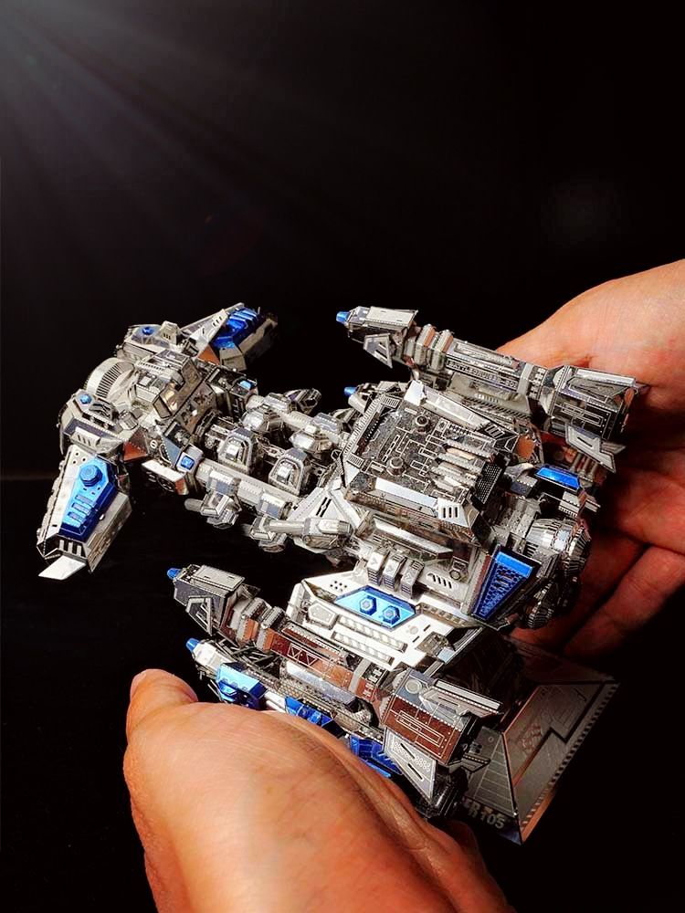 艺模正品铁艺3D立体全金属DIY拼装模型 星际人族大舰飞船机甲争霸