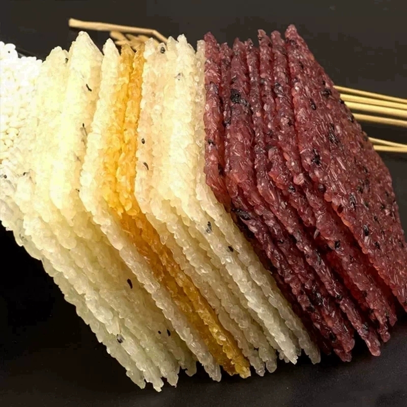 贵州独山米扁黔南土特产手工生产的糯米锅巴黑糯米米花酥散装荔波