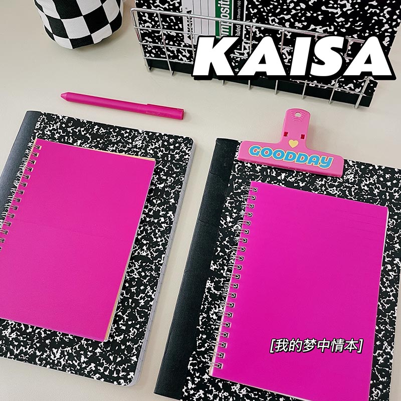 凯萨KAISA 芭比玫粉多巴胺pp封面笔记本设计感线圈本美式学生本子
