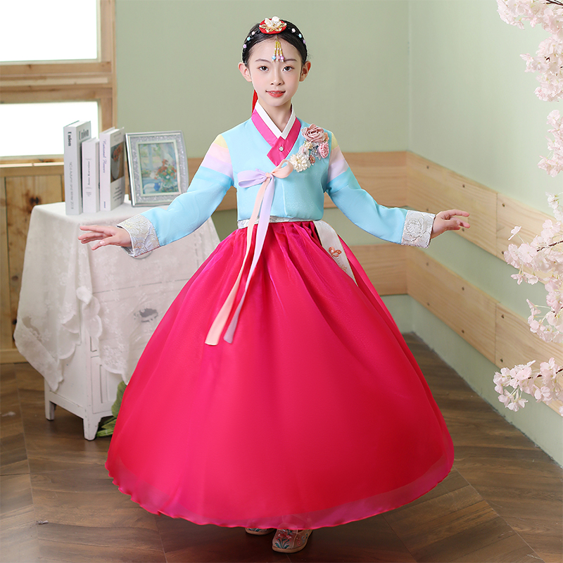 2021朝鲜族演出服装韩国小孩传统古装套装儿童女童韩服女宝宝童装