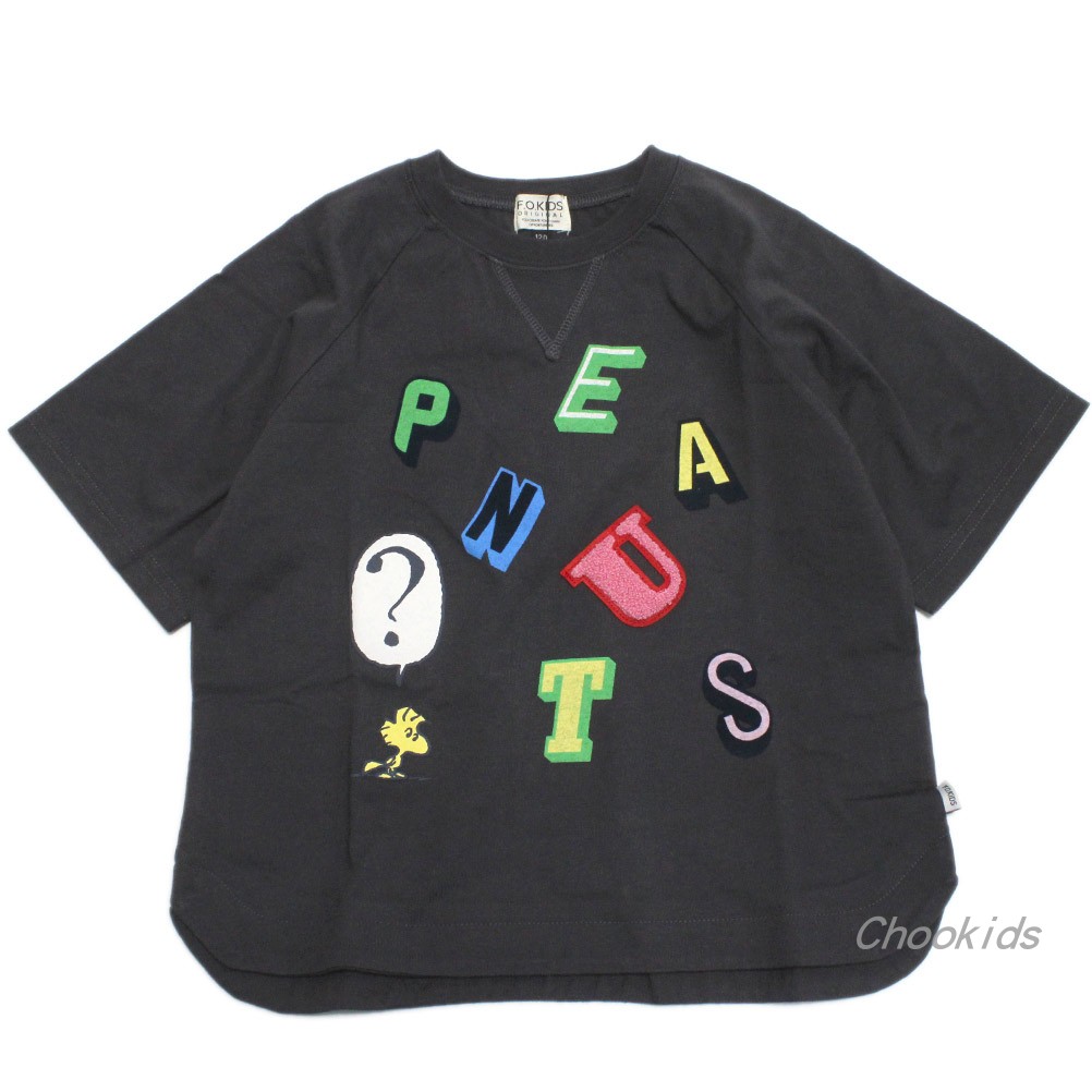 Chookids日本代购 F.O.KIDS 2024夏 童装 彩色字母卡通短袖T恤