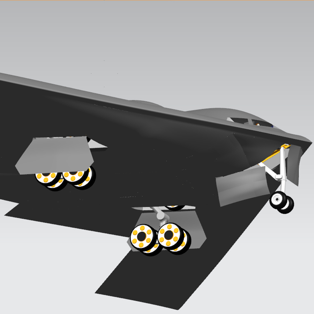 B2隐身轰炸机3DMAX/UG图纸飞机数模型三维立体文件多种格式可转换