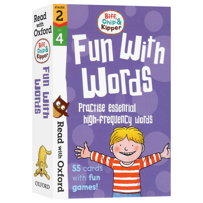 有趣的单词抽认卡英文原版卡片Read with Oxford: Stages 2-4: Biff, Chip and Kipper: Fun With Words Flashcards儿童英语早教书