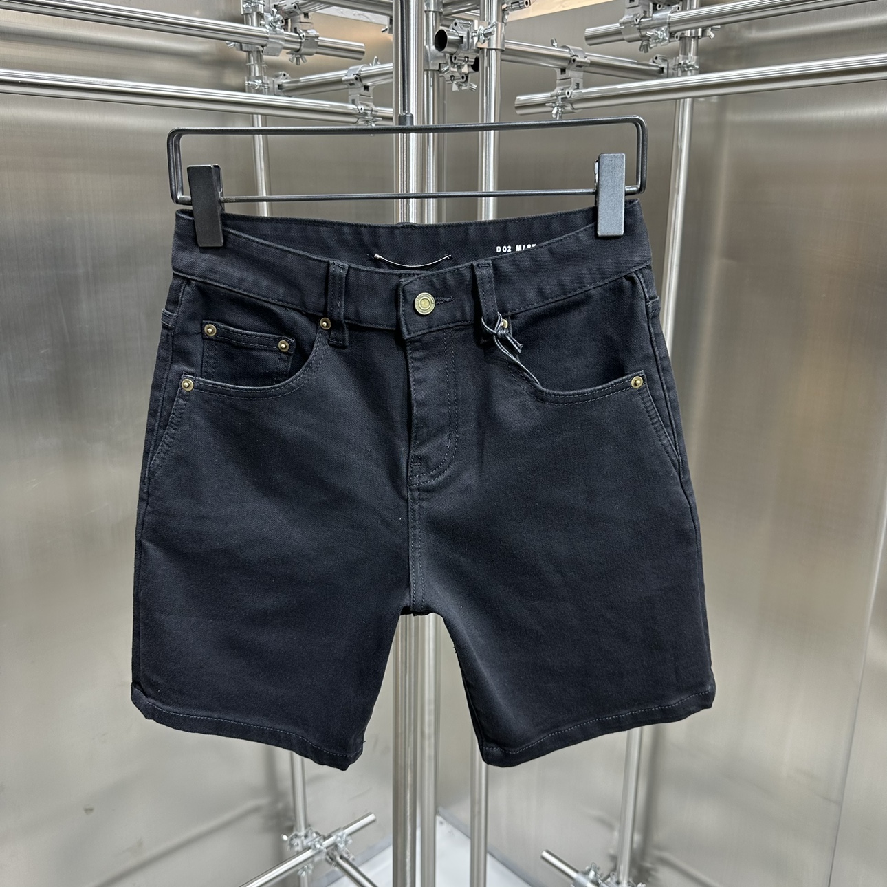高端货 定制面料 手工水洗 字母钢印设计 男士五分牛仔短裤夏季