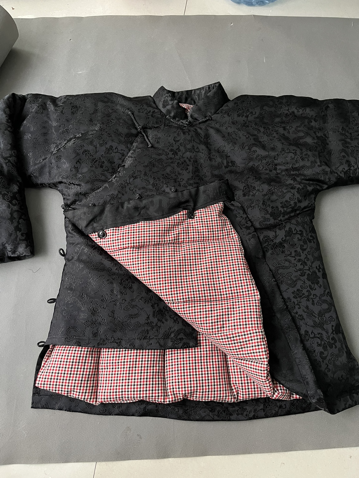 23冬新款中式棉花袄老式连袖偏大襟复古加厚胆可拆卸过年传统服装