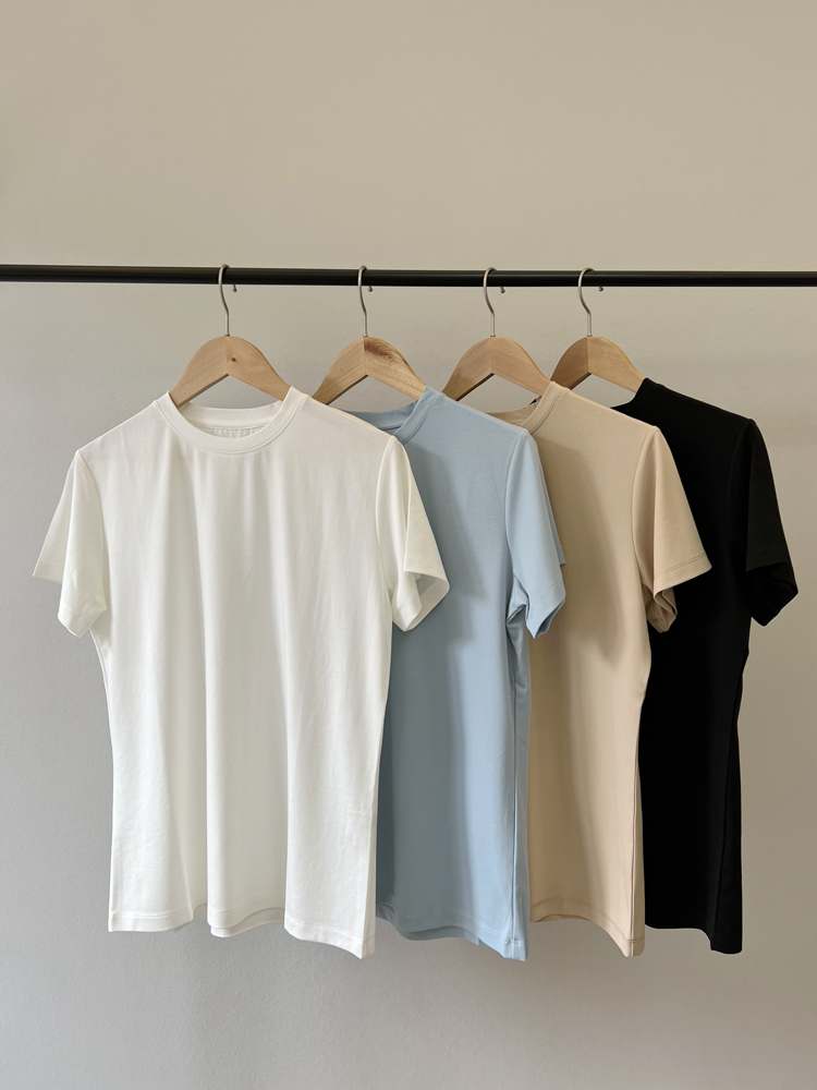 NEMO大美【原创定制】纯多色2021丝光棉短袖T恤新款纯色宽松上衣