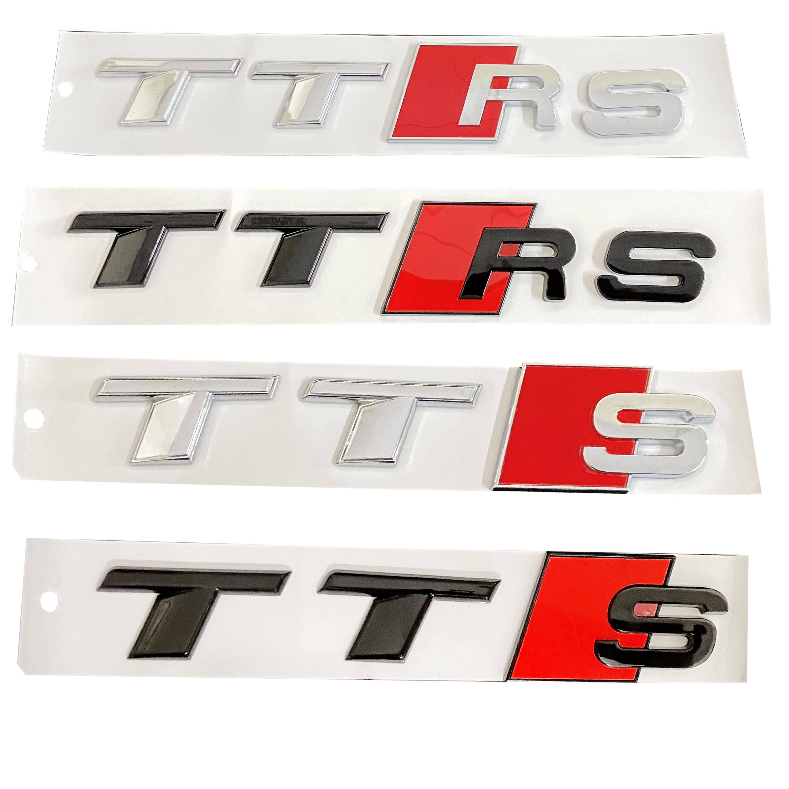奥迪TT车标后尾标TTS字标改装TTRS标贴运动车尾标志排量标中网标