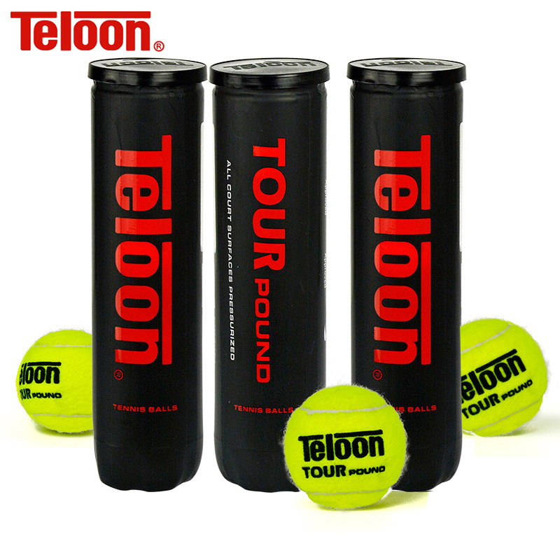 正品天龙网球Pound专业比赛用球Teloon成人训练罐装p4网球p3听装