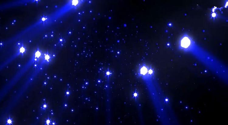 蓝色粒子星空 星光下落 高端婚礼婚庆LED大屏幕背景素材高清动态