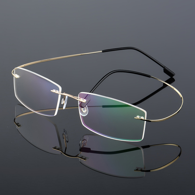 配度数无框记忆架商务超弹男女眼镜框架眼镜架近视镜861老花镜
