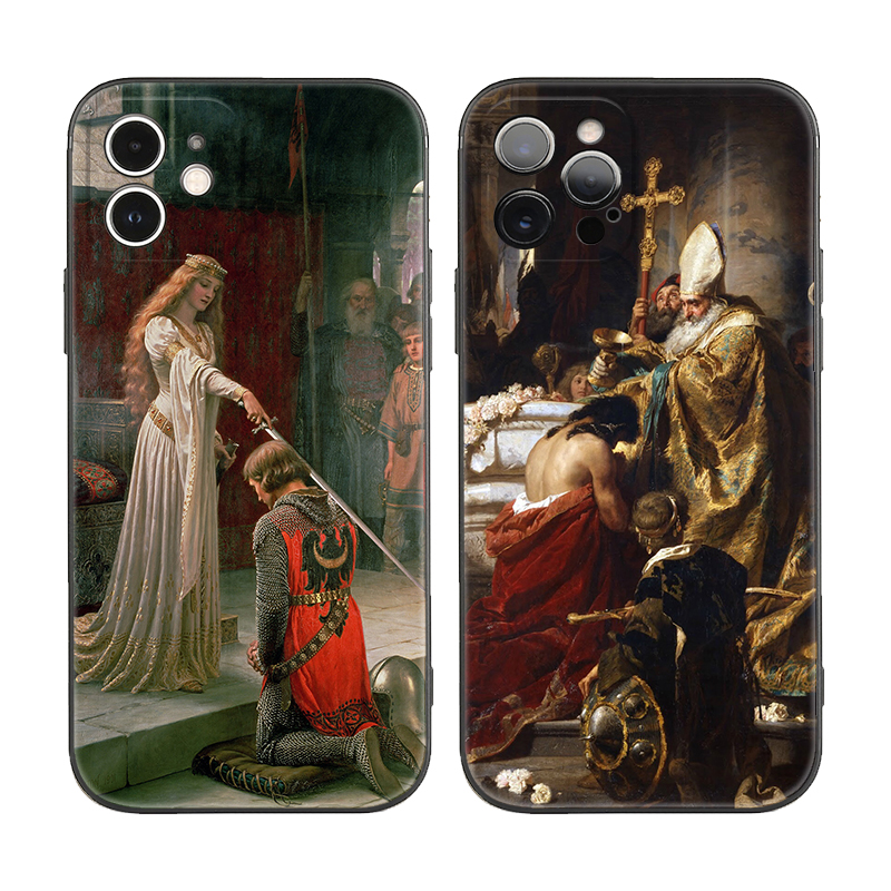 欧美皇室贵族古典文艺油画适用iPhone15Pro/14promax苹果13mini手机壳12/11