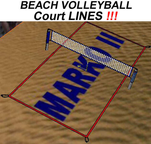 SOEZmm沙排场地线SCOUL可定制排球羽毛球临时场地边线草坪沙滩用