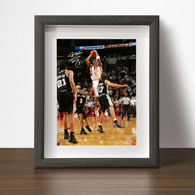 麦迪时刻35秒13分海报照片实木相框摆台挂画NBA球迷纪念品装饰画