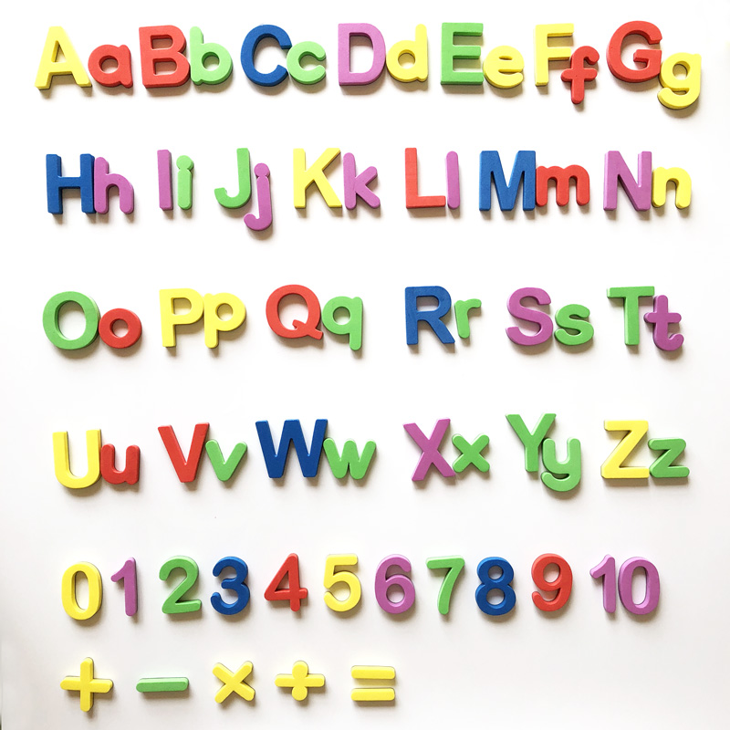 儿童早教26个大小写英文字母数字EVA教学教具磁性黑板白板冰箱贴
