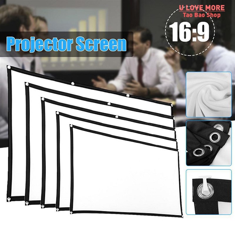 06/72/84/100/120/150 inch Projector STreeNn For Home cheater