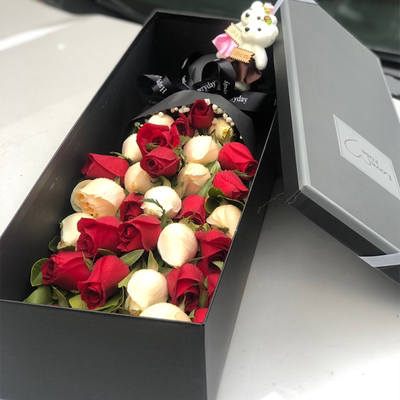 菏泽牡丹区银座和谐广场君临国际欧洲城香格里拉红玫瑰生日鲜花店