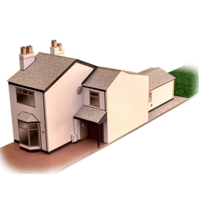 儿童益智DIY手工制作仿真小别墅房子房屋建筑3D纸质模型纸艺玩具