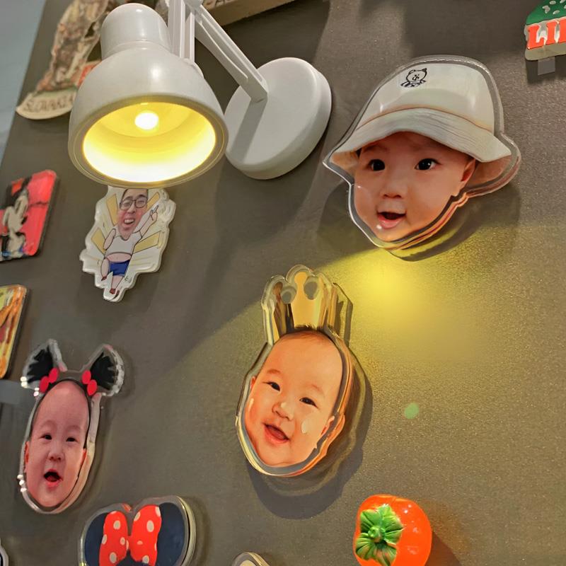54照片定制个性亚克力冰箱贴宝宝大头贴磁铁装饰人像卡通人物创意