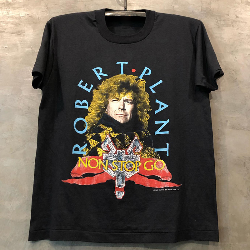 Robert Plant罗伯特普兰特人像短袖美潮复古摇滚乐队周边男女T恤