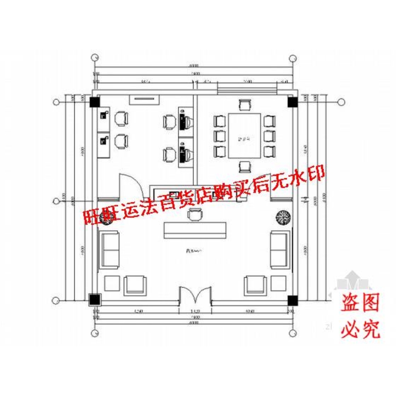 五xj温泉酒店商务中心施工cad图纸（含效果）