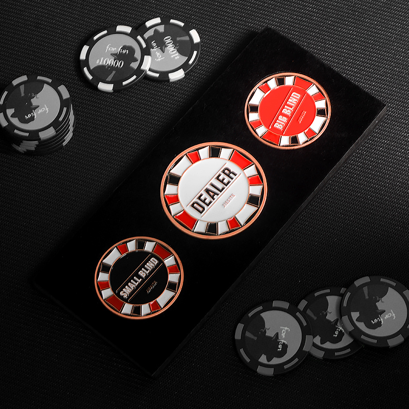 德州扑克庄码Dealer大小盲注压牌器Button按钮位置牌德州扑克周边