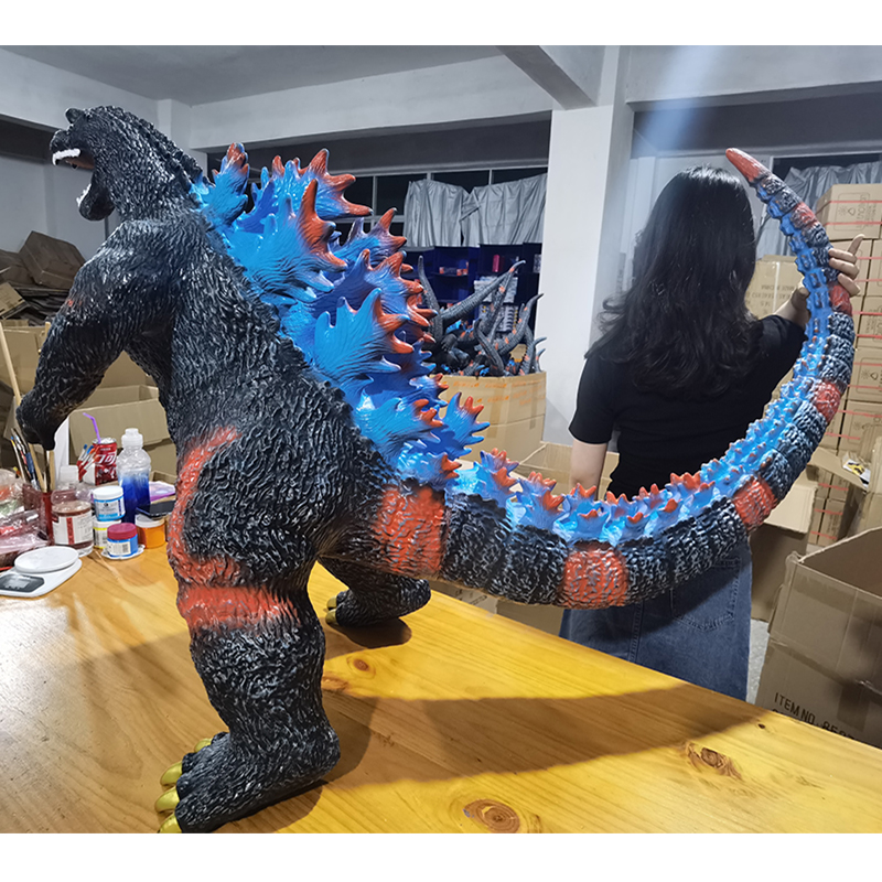 巨大号哥斯拉怪兽软胶恐龙玩具仿真动物模型公园广场摆件儿童乐园