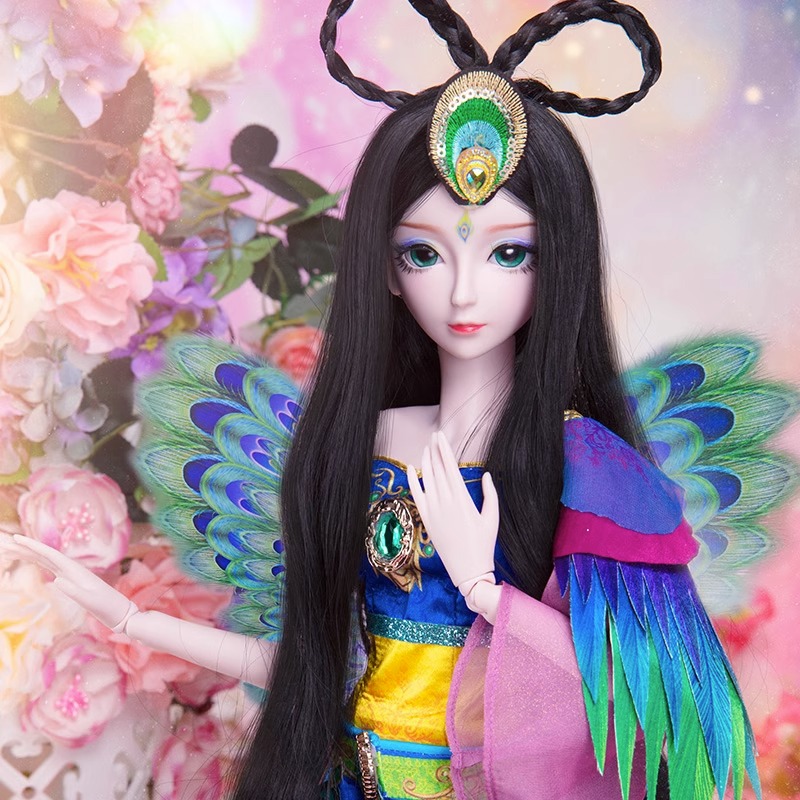 叶罗丽娃娃蓝孔雀29厘米精灵梦冰公主夜萝莉新款罗丽仙子女孩玩具