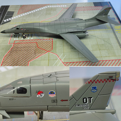 新款WLTK美国空军B-1B枪骑兵远程战略轰炸机可变翼 合金飞机模型1