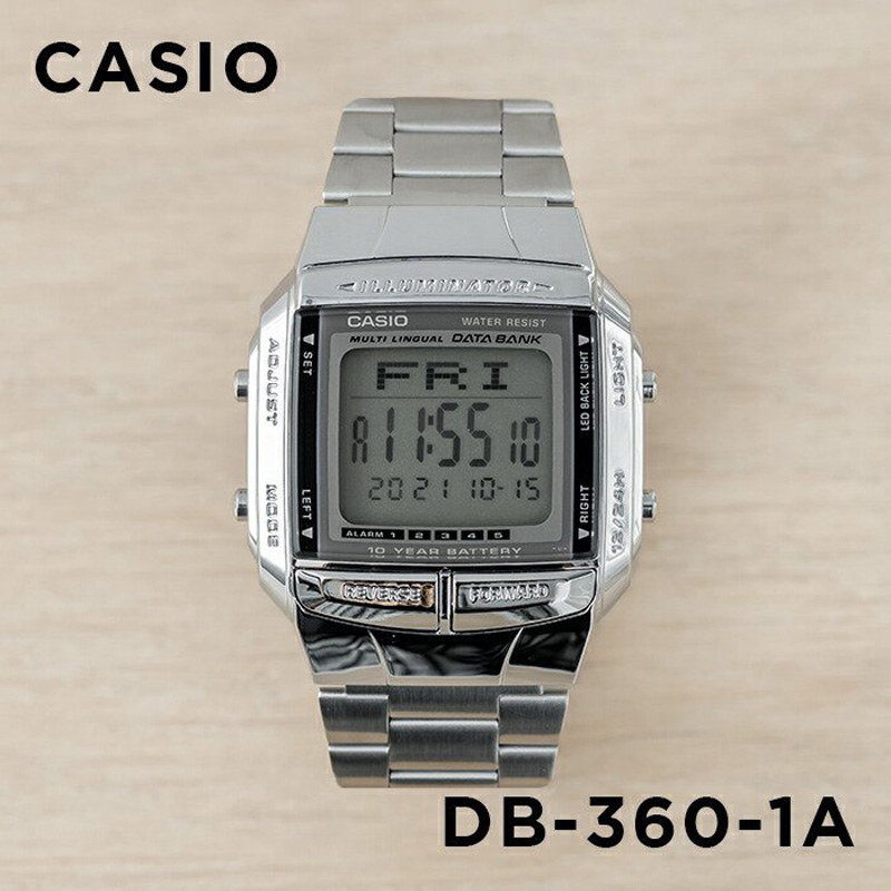 卡西欧手表CASIO DB-360-1A 经典复古百搭户外运动防水方形电子表