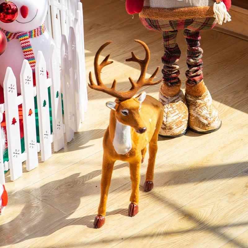圣诞节圣诞鹿摆件装饰品橱窗场景布置装扮道具麋鹿梅花鹿2022创意