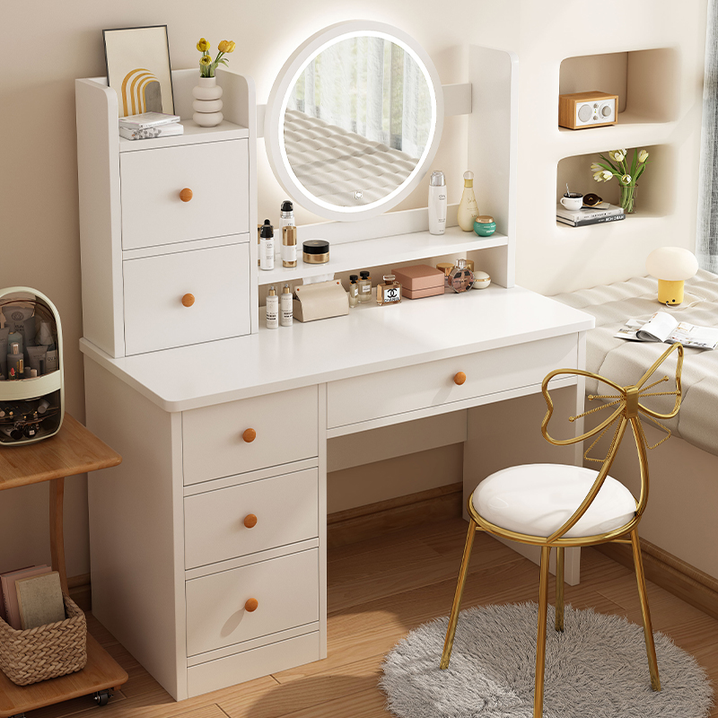 梳妆台储物柜小型书桌化妆桌一体卧室现代简约2021年新款化妆镜台