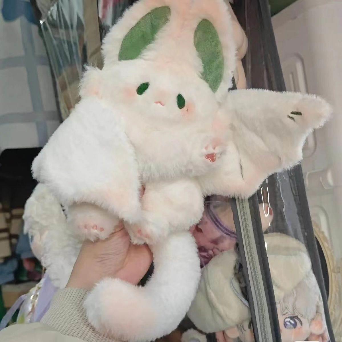 蝙蝠兔玩偶毛绒玩具可爱兔子娃娃女生睡觉夹腿抱玩偶公仔生日礼物