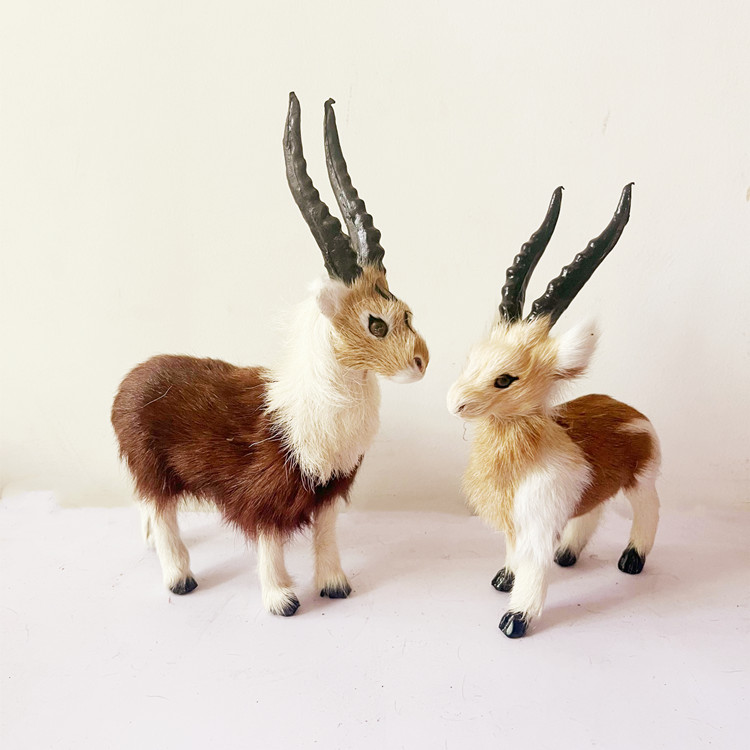 各种动物模型 仿真羚羊 绵羊 真皮毛 店面装饰摄影教科道具