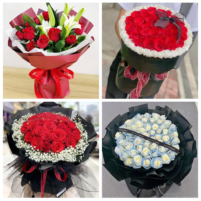 天津市南开区向阳路嘉陵道街道同城鲜花店配送38节玫瑰给女友老婆